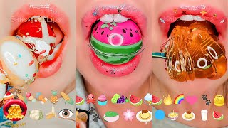 1 HOUR FOR SLEEP RELAX STUDY Satisfying ASMR Eating Emoji Food Mukbang 먹방 [upl. by Dj822]