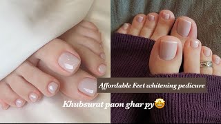 Tan removal brightening pedicure Pedicure at home  Salon jesa pedicure [upl. by Kashden615]