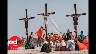 Reenactment of Jesus Crucifixion in Philippines [upl. by Sukin]