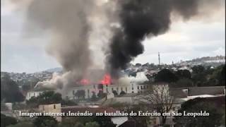 Incêndio atinge batalhão do Exército em São Leopoldo [upl. by Giliane69]