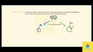 Draw two different enol tautomers of 2 methylcyclohexanone b Draw two constitutional isomers that a [upl. by Ynnam]