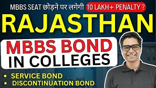 NEET 2024  MBBS Education Bond In Rajasthan Terms amp Conditions 🤔  Service  Discontinuation Bond✅ [upl. by Aitnahs]