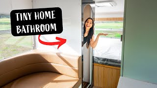 7 Day Bathroom Build Challenge vintage caravan renovation [upl. by Ueihttam]