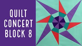 Quilt Concert 2023 Block 8 Foundation Paper Piecing Tutorial [upl. by Bala935]