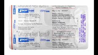 Zocef 500 mg Tablet  Uses Price Side Effects Composition [upl. by Enirroc]