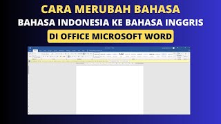 Cara Merubah Bahasa Indonesia Ke Inggris Office [upl. by Pattin]