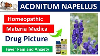 Aconite Napellus homoeopathic medicine  Drug Picture  Materia Medica homoeopathy aconite bhms [upl. by Damara]