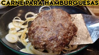 Como preparar carne para hamburguesas  como sazonar carne para hamburguesas  cocinando hamburguesa [upl. by Vinaya]