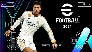 eFootball 24 Ppsspp  Chelito V2  Update Menu Face Shaders Grass Texture amp Transfer 20232024 [upl. by Puto]