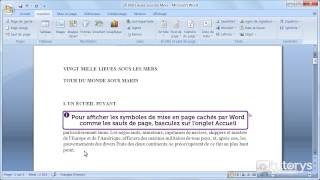 Comment insérer un saut de page avec Word 2007 [upl. by Gamber387]