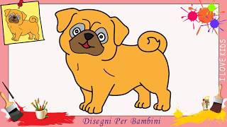 Come disegnare un cane carlino FACILE passo per passo per bambini [upl. by Eceinaj259]