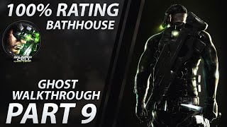 Splinter Cell Chaos Theory  Ghost Walkthrough  Expert Part 9 quotBathhousequot NO KO [upl. by Darell]