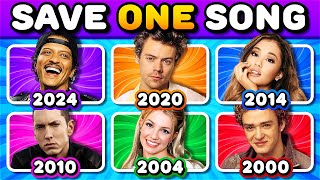 SAVE 1 SONG PER YEAR 🎵 2000  2024🔥 6 Songs Each Year  Music Quiz [upl. by Margo]