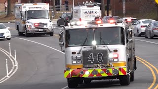 Anne Arundel County Fire Department Engine 402 amp Medic 40 Responding 2824 [upl. by Halilad829]