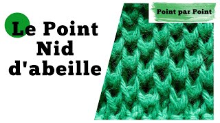 Point par point  Point de nid dabeille tricot a plat amp en rond [upl. by Iphlgenia]