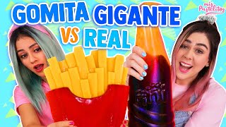 GOMITA GIGANTE VS COMIDA REAL  MIS PASTELITOS [upl. by Terrej]