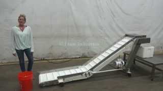 Incline Cleated FlexLink Belt Conveyor Demonstration [upl. by Capone318]