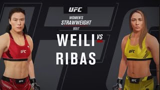 Zhang Weili vs Amanda Ribas Ufc [upl. by Orecic]