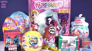 Hairdorables 2 DOLLS Pikmi POPS Puppy DOG PALS 4 NUM NOMS MOJ MOJ Toy Unboxing FUN Kids [upl. by Hofmann]