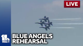 LIVE Blue Angels rehearsing over Annapolis  wbaltvcom [upl. by Delle]