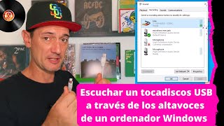 TUTORIAL Cómo conectar un tocadiscos USB para escucharlo por los altavoces del PC o portátil 🔉💻 [upl. by Aicert184]