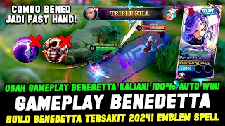 CARA MAIN BENEDETTA MPL SKIN❗COMBO amp BUILD BENEDETTA TERSAKIT 2024 ❗GAMEPLAY BENEDETTA TOP GLOBAL [upl. by Aivilo163]