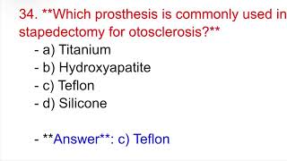 OTOSCLEROSIS 2MCQ [upl. by Prisilla]