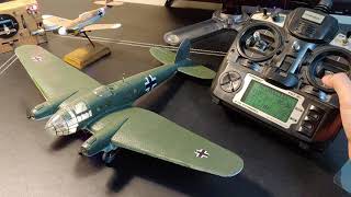 RC micro Heinkel 111 400mm test [upl. by Odrarebe]