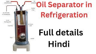 Oil Separator in Refrigeration System  Hindi Oil Separatorrefrigeration [upl. by Lemmor]