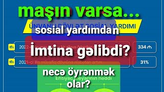 Sosial Yardim İmtina səbəbi [upl. by Mroz232]