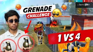 Grenade Challenge in Solo Vs Squad Pro Lobby Free Fire Max [upl. by Oiramrej]