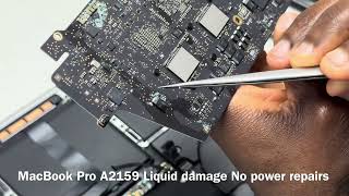 13 inches MacBook Pro A2159 Liquid Damage No Power Repairs [upl. by Acnaiv]