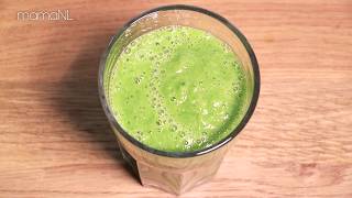 RECEPT Snelle gezonde èn lekkere groene smoothie [upl. by Jerrilyn]