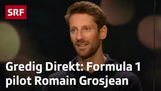 SRF Gredig Direkt with Formula 1 pilot Romain Grosjean [upl. by Eniawtna121]