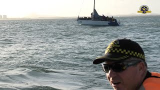 20220415 CoastGuard Mooloolaba recover injured crew off a boat in Brisbane to Gladstone yacht Race [upl. by Nnawtna787]