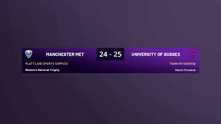 LIVE BUCS WOMENS RUGBY  MANCHESTER MET VS SUSSEX  KICK OFF 5PM  1ST FEB 2023 [upl. by Pogue]