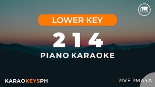 214  Rivermaya Lower Key  Piano Karaoke [upl. by Lekzehcey]