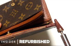 How An 800 Louis Vuitton Wallet Is Professionally Restored  Refurbished [upl. by Curt]