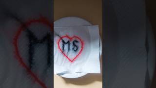 paper craft with suggested letters M❤️Sart tissue paper artviral shorts [upl. by Tenaj]