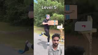 level 1 to level 1000 package delivery funny packagedelivery skateboarding parkour mrbeast [upl. by Llertnahs861]