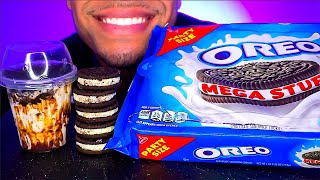 BURGER KING OREO SUNDAE ICE CREAM MEGA STUF COOKIES CANDY EATING ASMR MUKBANG JERRY [upl. by Chandless]