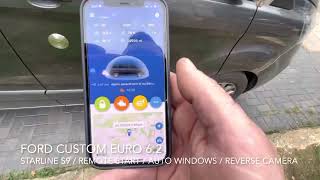 Ford Transit Custom alarm Remote start Reverse camera Auto Windows one touch [upl. by Kenzi]