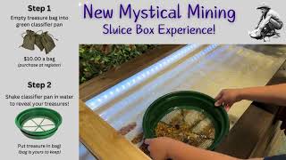 New 20 long sluice box  Mystical Mining Experience at Mystical Wares store in Mount Vernon WA [upl. by Niwde]