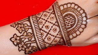 Easy Trick Beautiful Stylish Back Hand Arabic Mehndi Design  Mehandi Design  Simple Henna [upl. by Pearl]