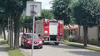 Przedysponowanie 709S54 GBA Iveco OSP Rajcza do zabezpieczenia lądowania LPR [upl. by Zetes435]