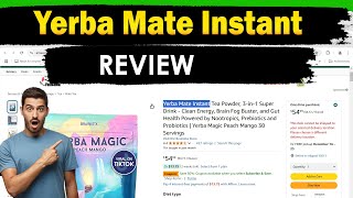 Yerba Mate Instant Review  Yerba Magic Peach Mango  Yerba Magic Review [upl. by Netsuj]