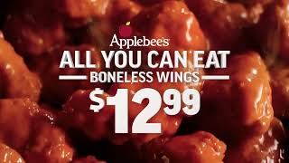 Applebees Commercial 2022  USA • All You Can Eat Boneless Wings For 12992 [upl. by Mena]