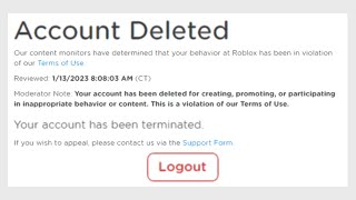 I Got Terminated On Roblox [upl. by Watt21]