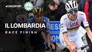 RIDICULOUS FINISH 👏  Mens Il Lombardia Race Final Kilometres  Eurosport Cycling [upl. by Arni]