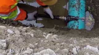 Hot tapping water main for PVC C900 [upl. by Ahsem]